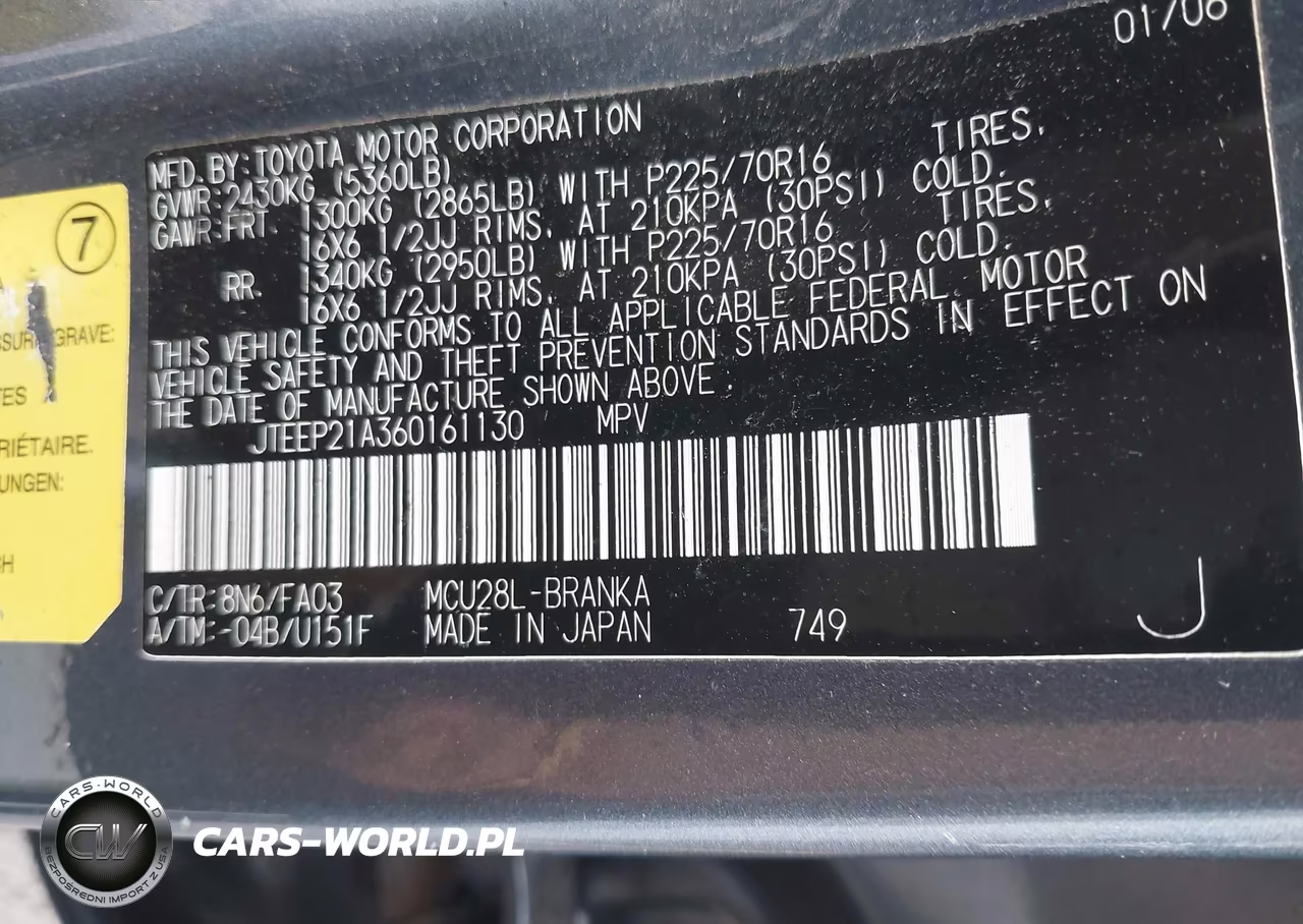 2006 Toyota Highlander V6 VIN:JTEEP21A360161130 - 9
