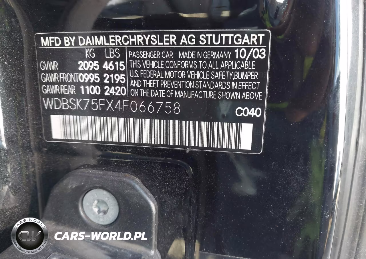 2004 Mercedes-Benz Sl 500 VIN:WDBSK75FX4F066758 - 9