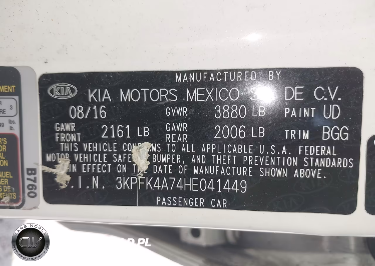 2017 Kia Forte Lx VIN:3KPFK4A74HE041449 - 9