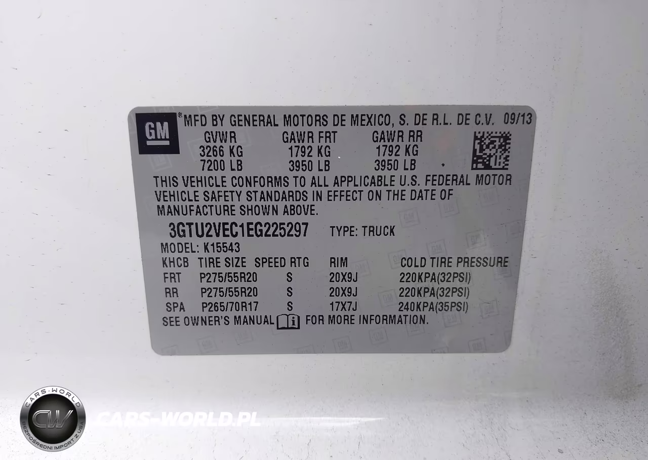 2014 GMC Sierra 1500 Slt VIN:3GTU2VEC1EG225297 - 9