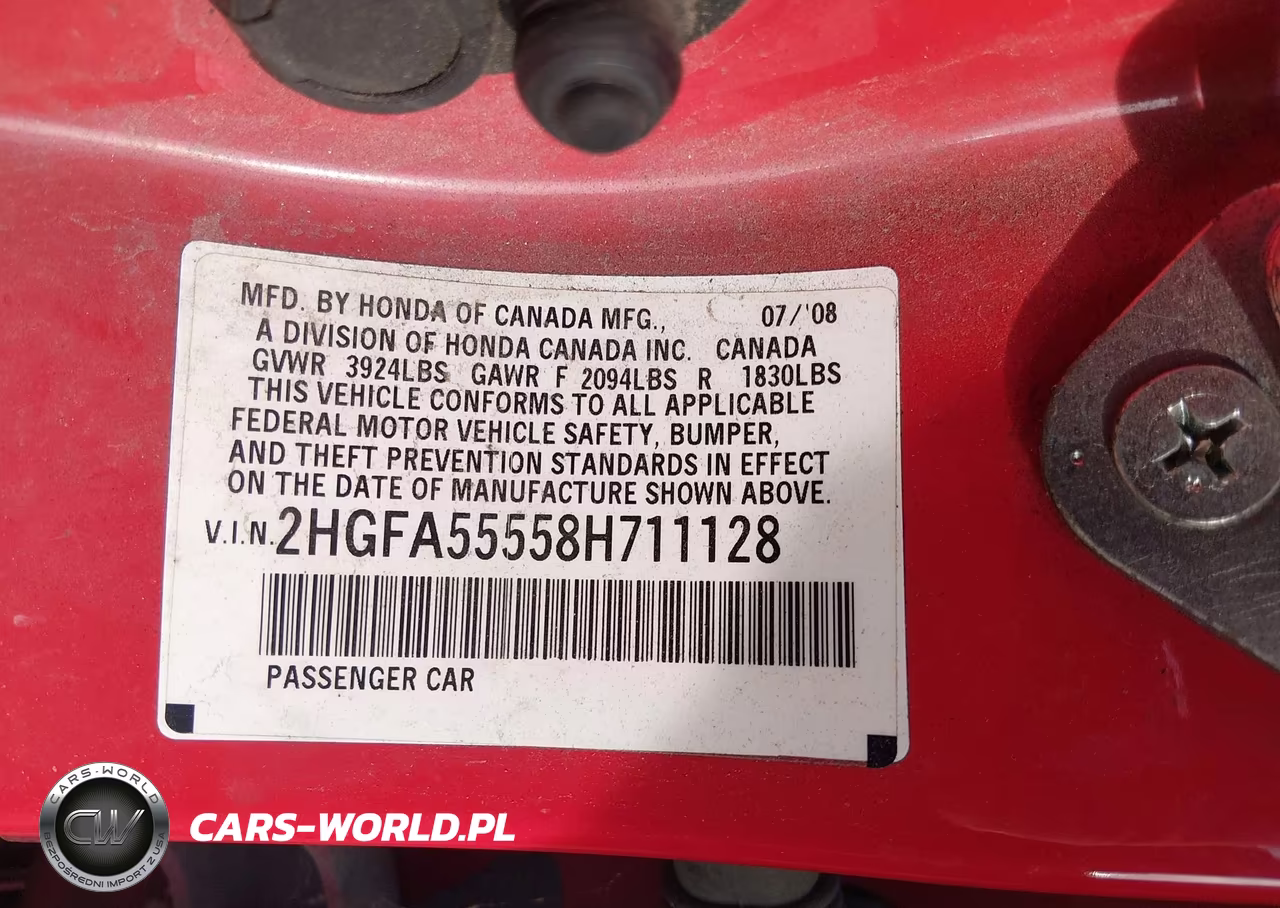 2008 Honda Civic Si-Si Mugen VIN:2HGFA55558H711128 - 9