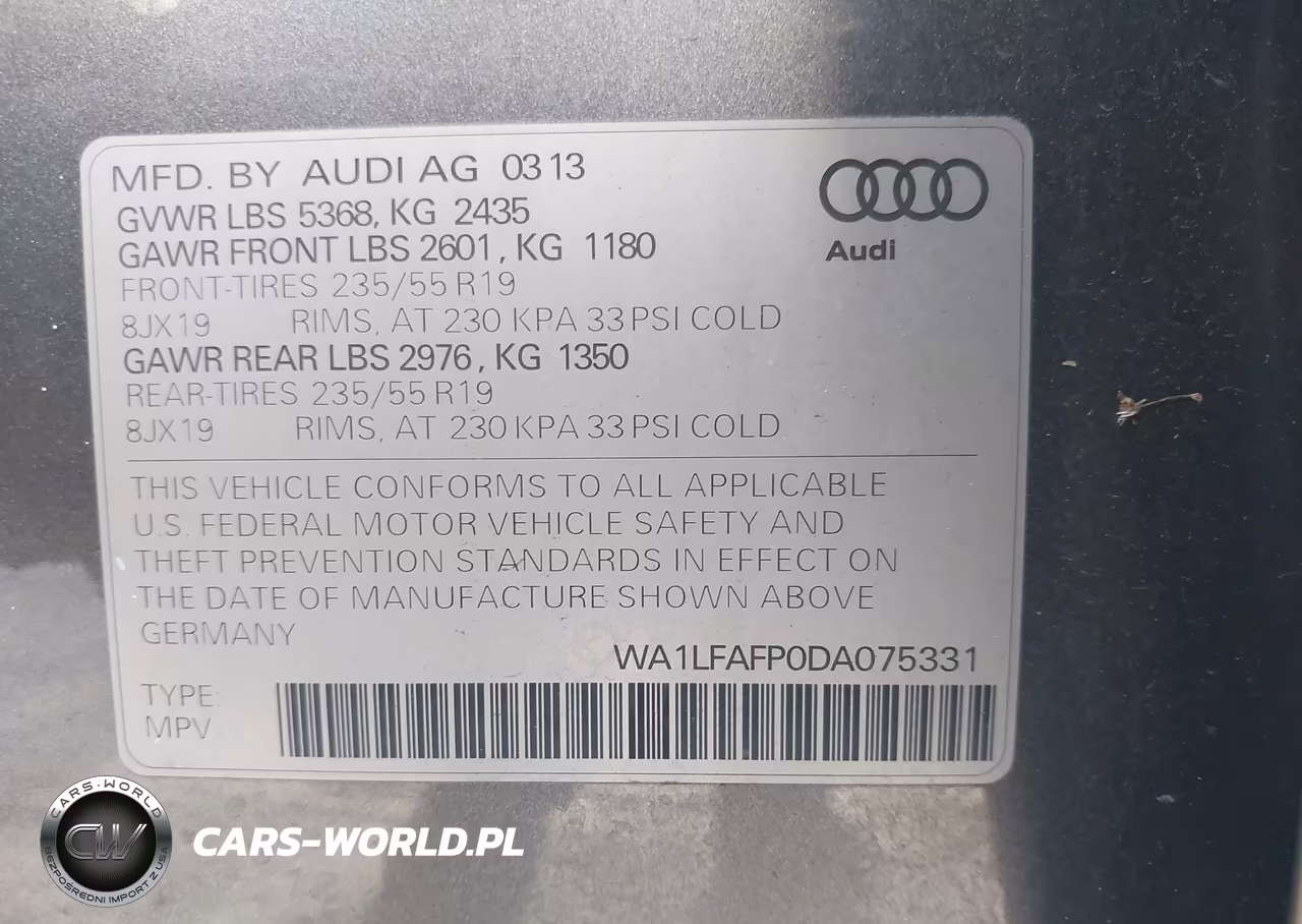 2013 Audi Q5 2.0T Premium VIN:WA1LFAFP0DA075331 - 9