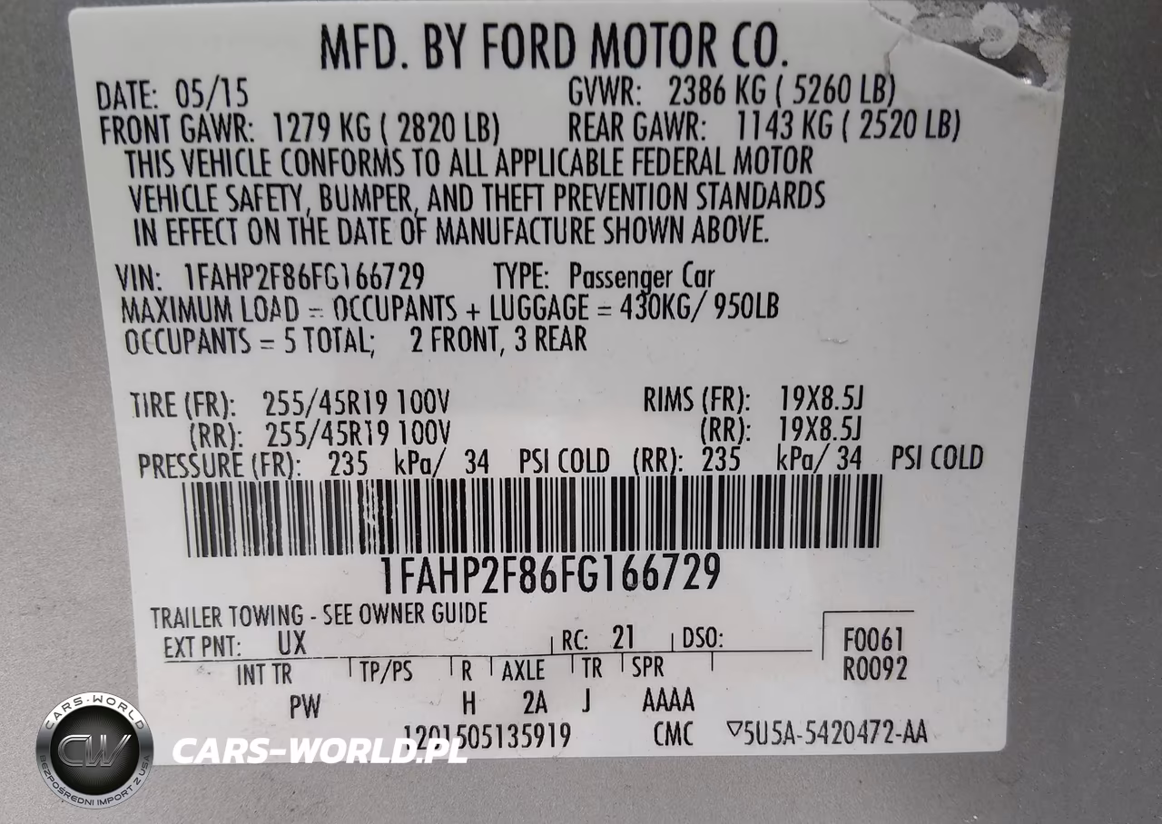 2015 Ford Taurus Limited VIN:1FAHP2F86FG166729 - 9