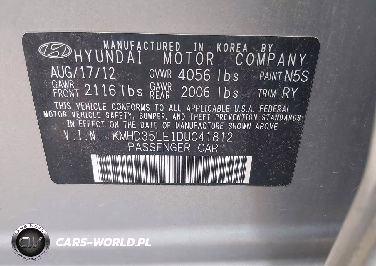 2013 Hyundai Elantra Gt VIN:KMHD35LE1DU041812 - 9