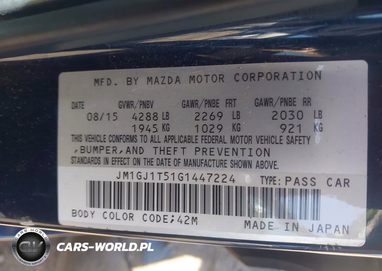 2016 Mazda Mazda6 I Touring VIN:JM1GJ1T51G1447224 - 9