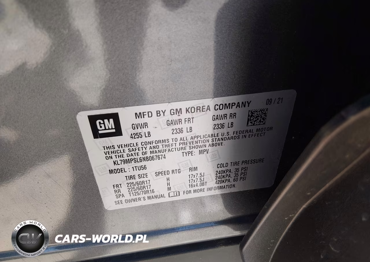 2022 Chevrolet Trailblazer Fwd Lt VIN:KL79MPSL6NB067674 - 9