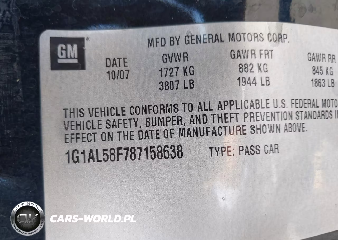 2008 Chevrolet Cobalt Lt VIN:1G1AL58F787158638 - 9