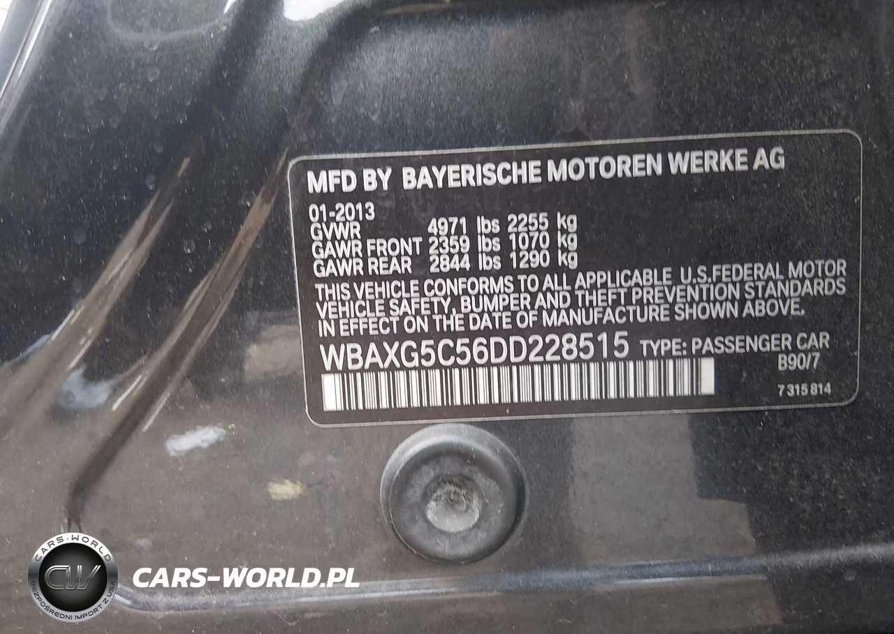 2013 BMW 528I VIN:WBAXG5C56DD228515 - 9