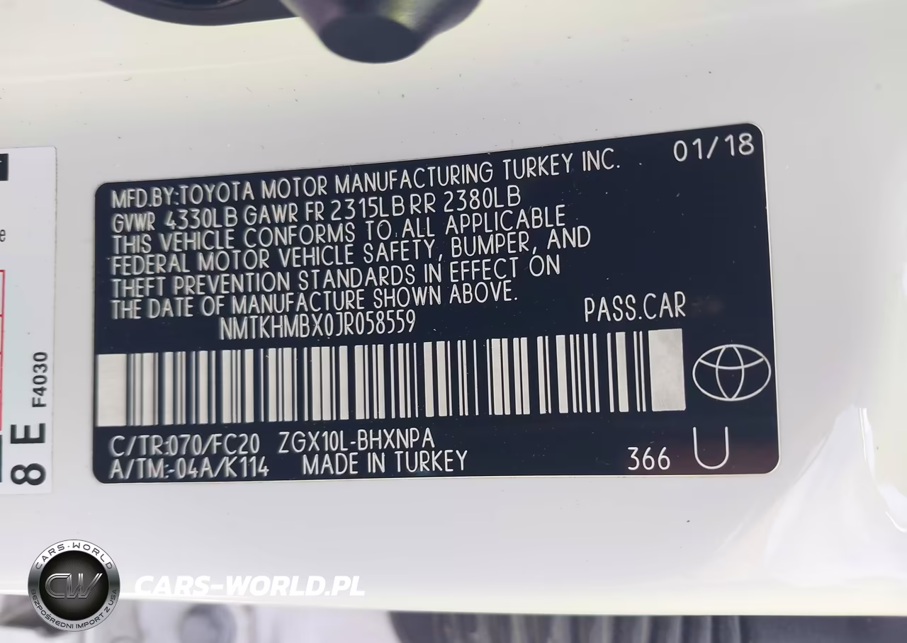 2018 Toyota C-Hr Xle Premium VIN:NMTKHMBX0JR058559 - 9