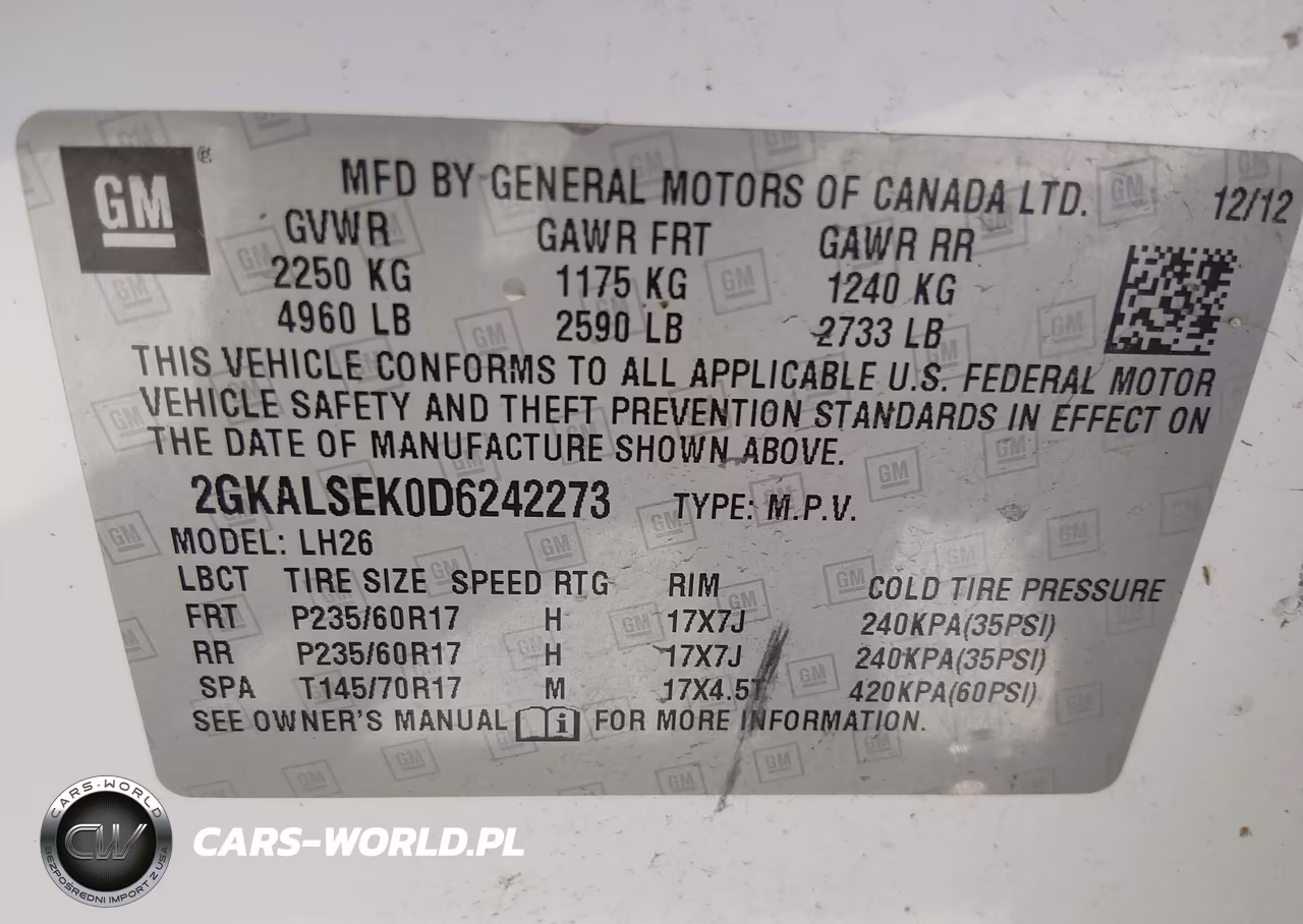 2013 GMC Terrain Sle-2 VIN:2GKALSEK0D6242273 - 9