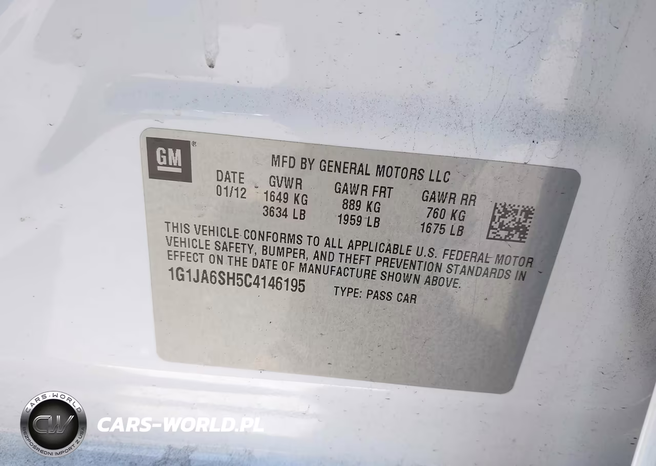 2012 Chevrolet Sonic 2Ls VIN:1G1JA6SH5C4146195 - 9