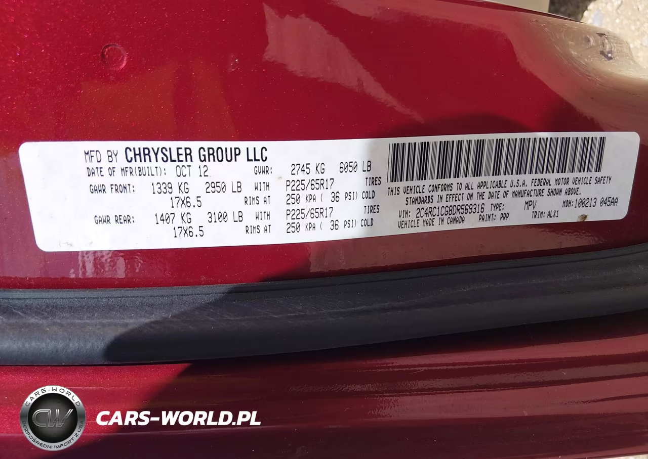 2013 Chrysler Town & Country Touring-L VIN:2C4RC1CG8DR569316 - 9