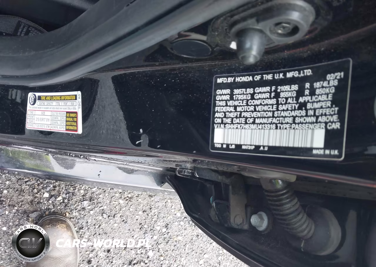 2021 Honda Civic Ex VIN:SHHFK7H63MU413316 - 9