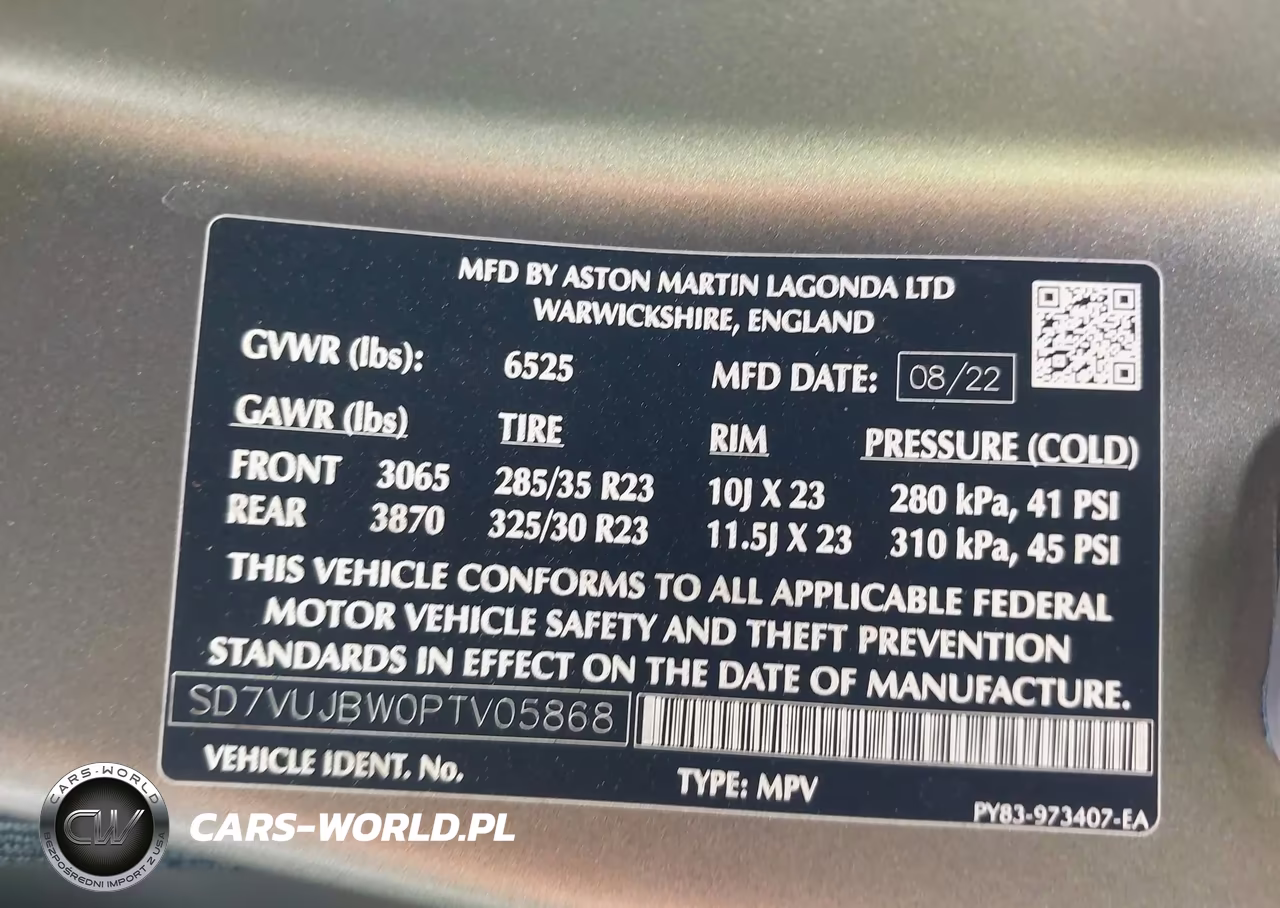 2023 Aston Martin Dbx 707 VIN:SD7VUJBW0PTV05868 - 9