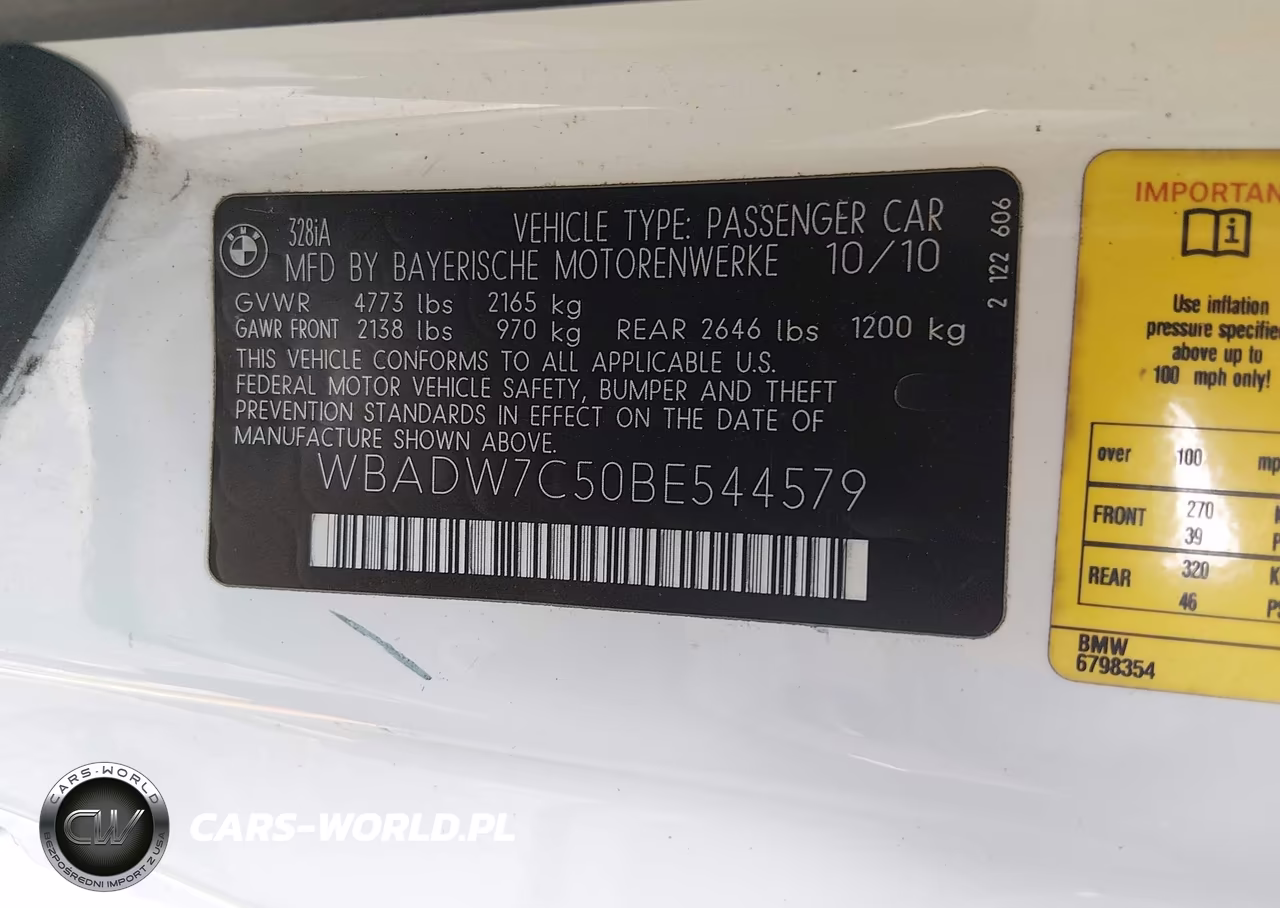2011 BMW 328I VIN:WBADW7C50BE544579 - 9