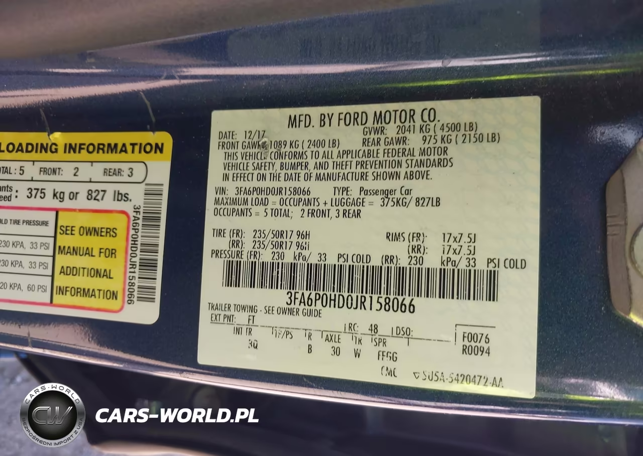 2018 Ford Fusion Se VIN:3FA6P0HD0JR158066 - 9