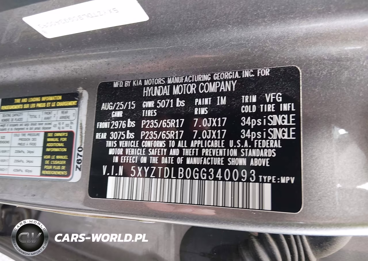 2016 Hyundai Santa Fe Sport 2.4L VIN:5XYZTDLB0GG340093 - 9