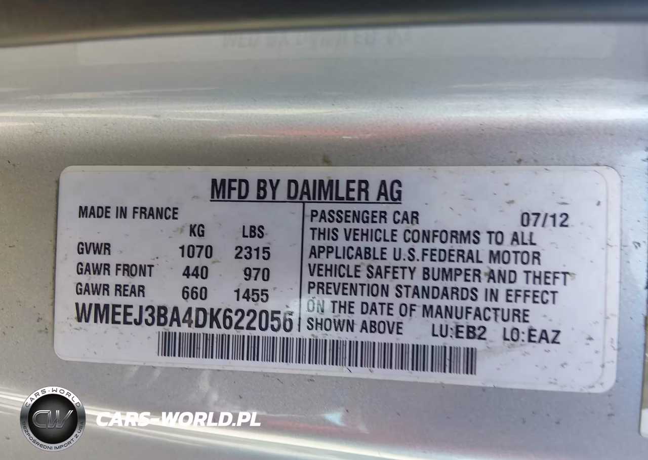 2013 Smart Fortwo Pure VIN:WMEEJ3BA4DK622056 - 8