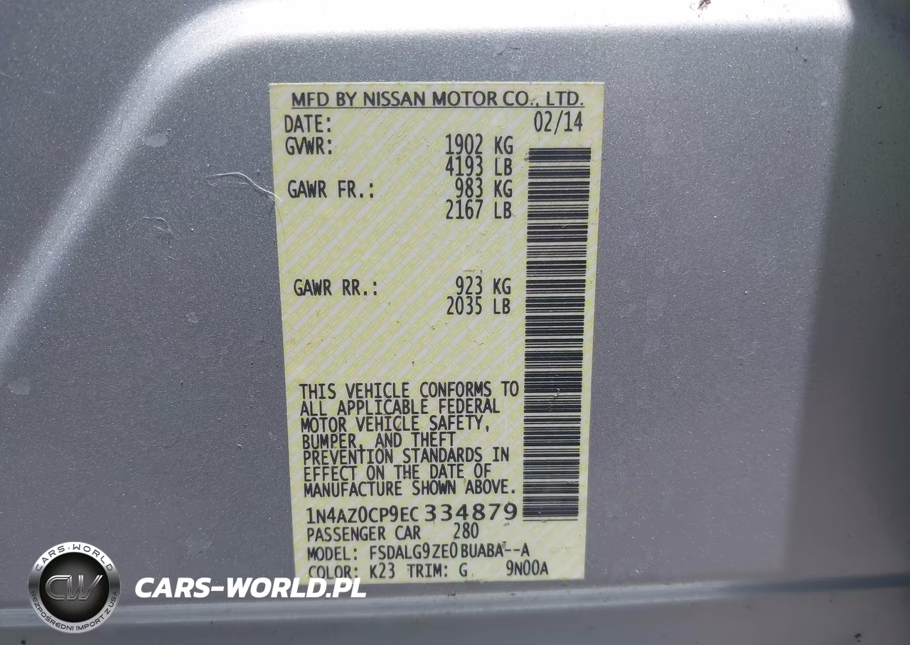 2014 Nissan Leaf Sl VIN:1N4AZ0CP9EC334879 - 9