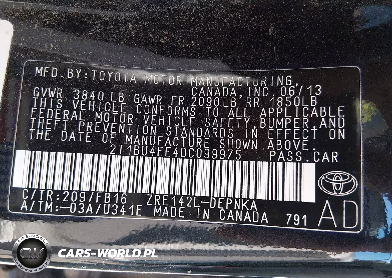 2013 Toyota Corolla Le VIN:2T1BU4EE4DC099975 - 9
