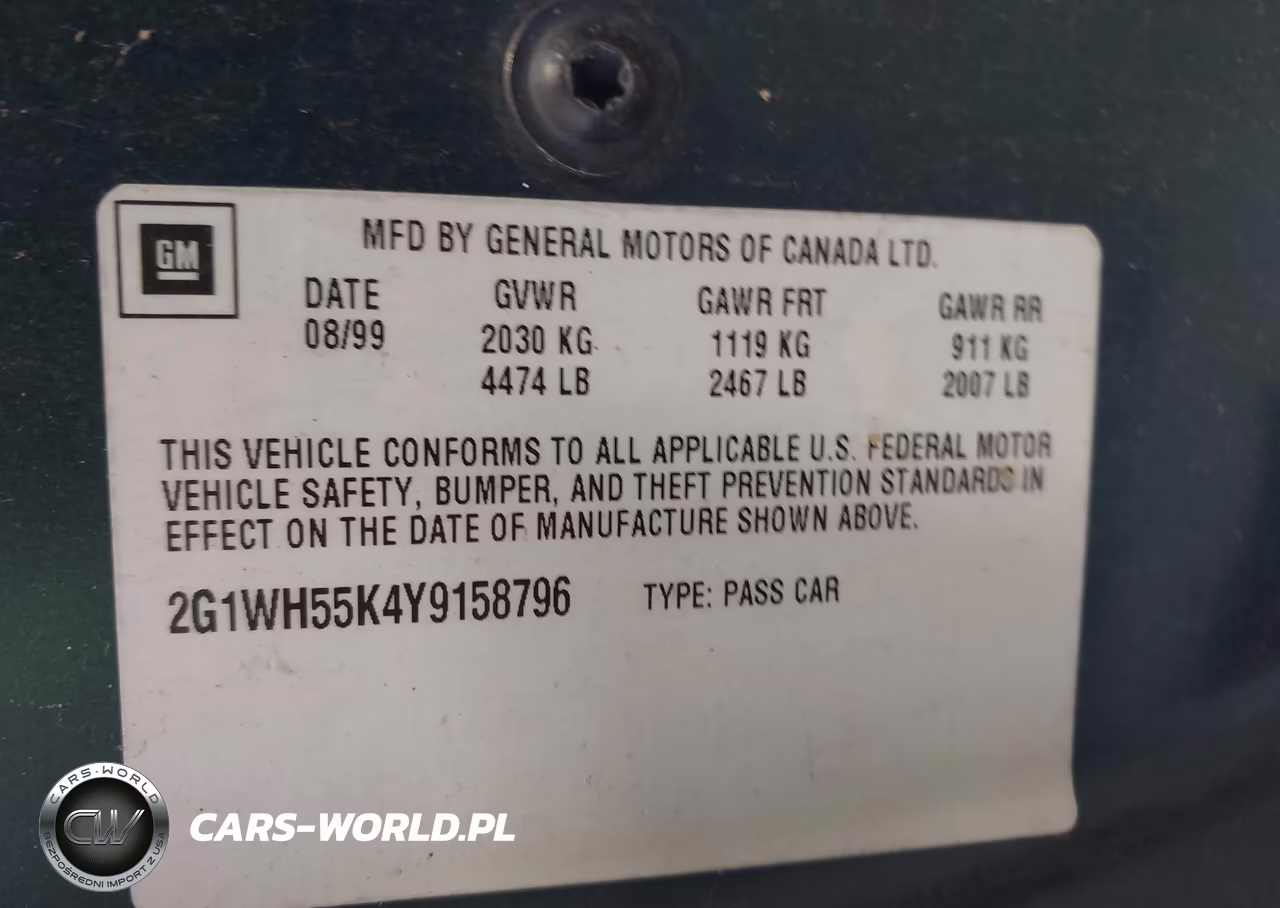 2000 Chevrolet Impala Ls VIN:2G1WH55K4Y9158796 - 9