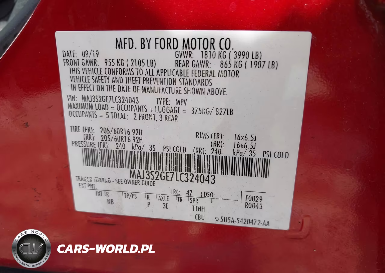 2020 Ford Ecosport Se VIN:MAJ3S2GE7LC324043 - 9