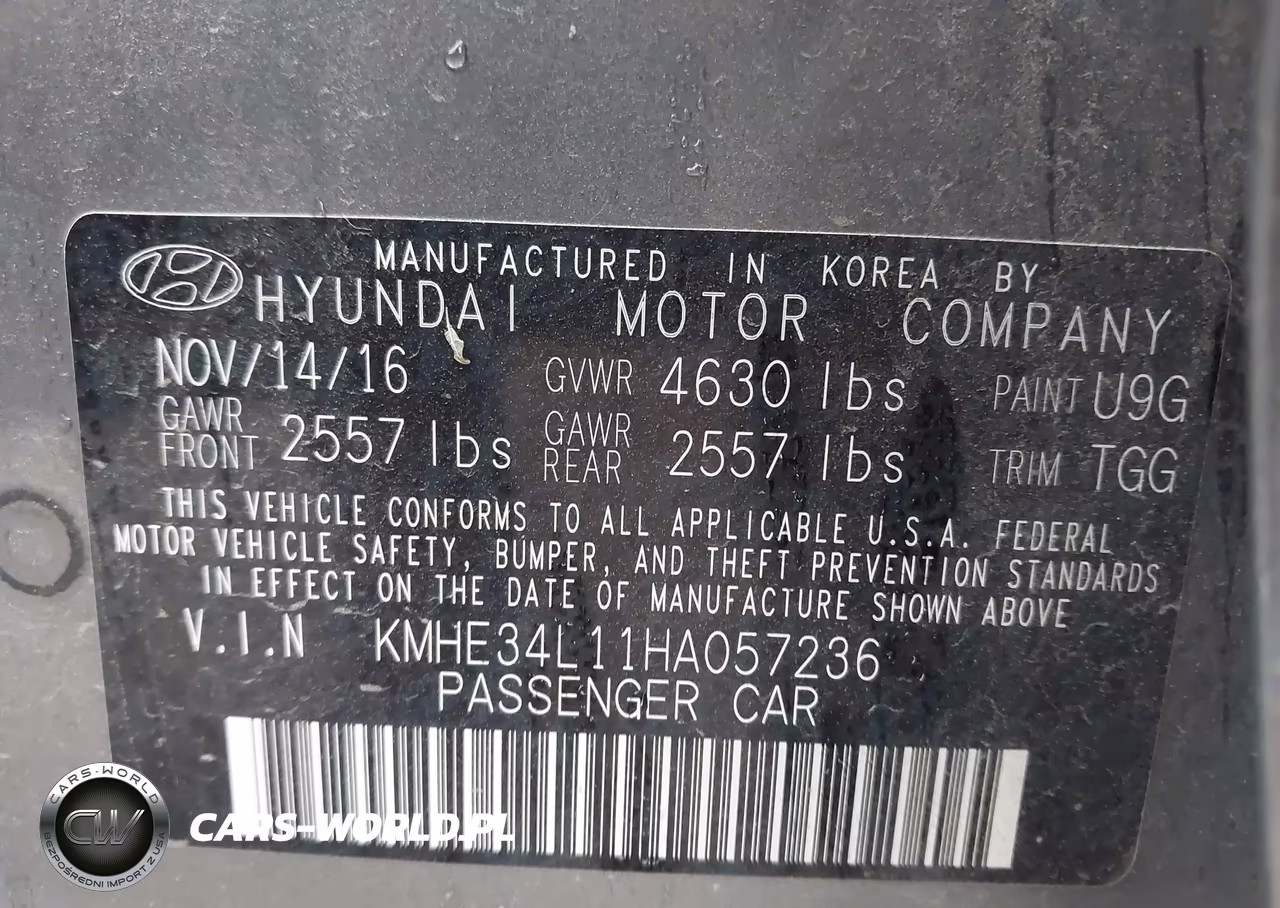 2017 Hyundai Sonata Hybrid Limited VIN:KMHE34L11HA057236 - 9