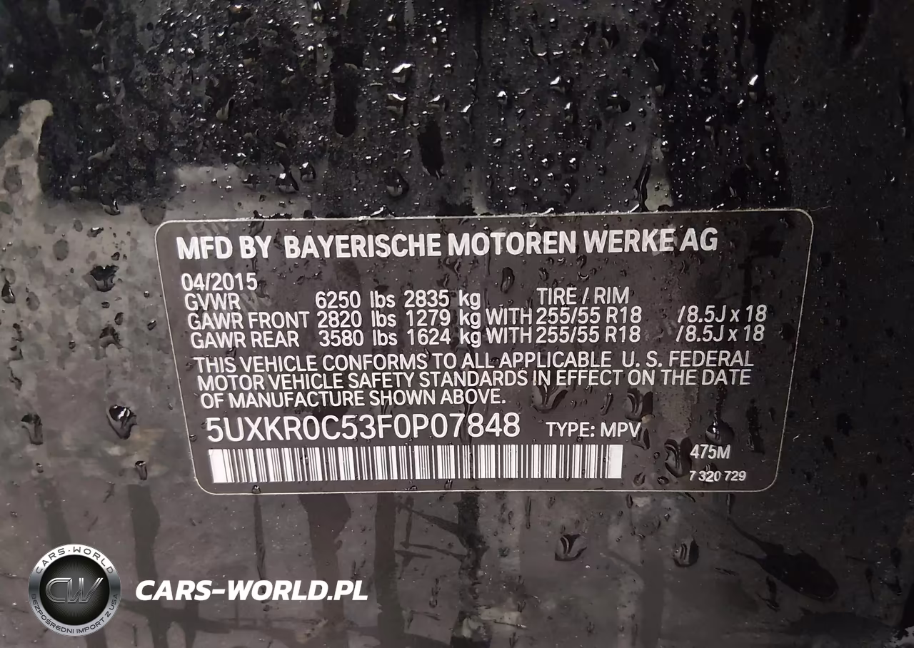 2015 BMW X5 xDrive35I VIN:5UXKR0C53F0P07848 - 9