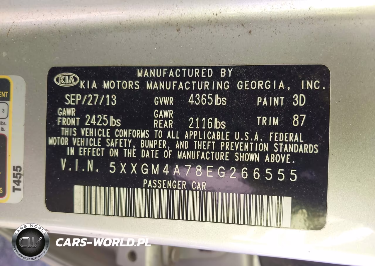 2014 Kia Optima Lx VIN:5XXGM4A78EG266555 - 9