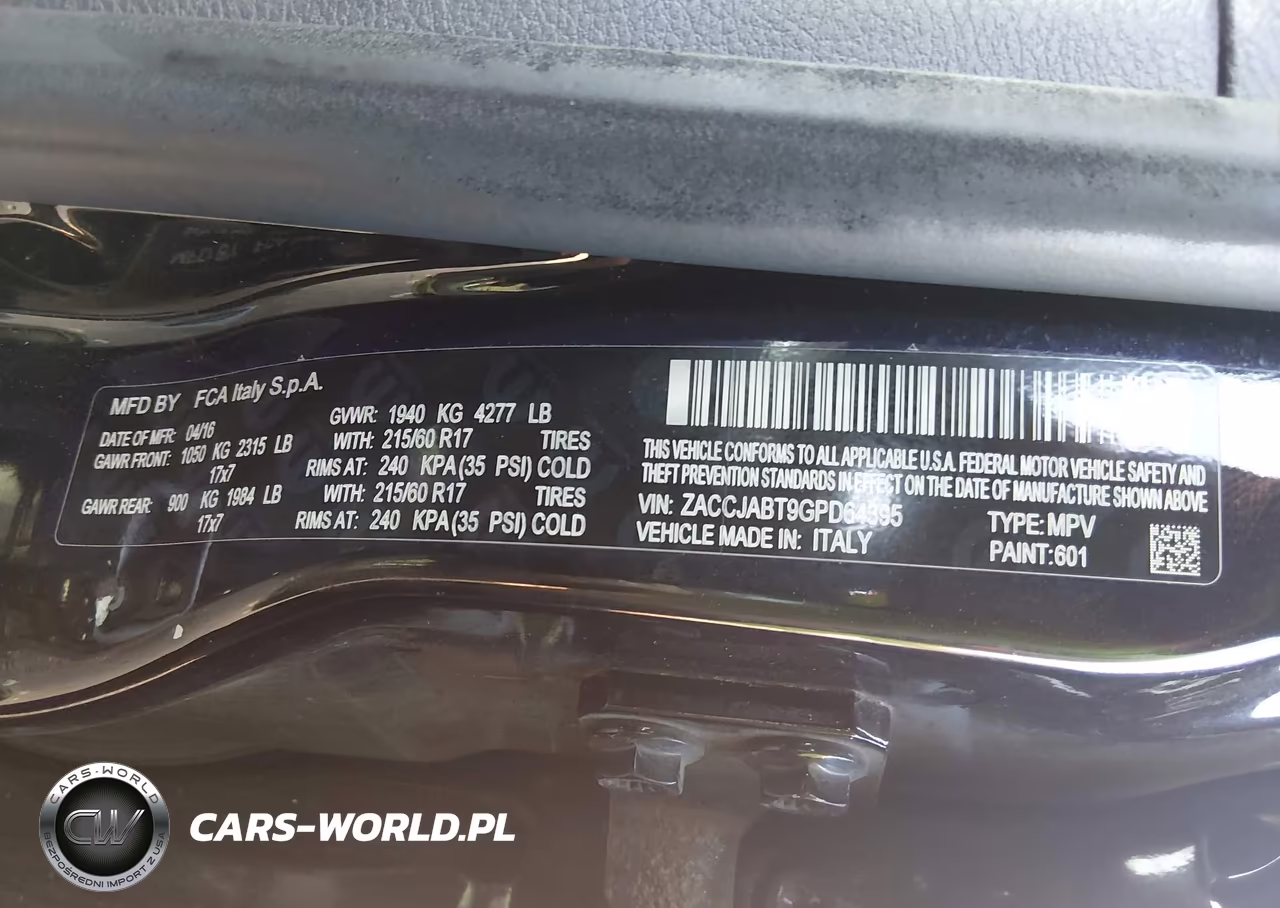 2016 Jeep Renegade Latitude VIN:ZACCJABT9GPD64395 - 9