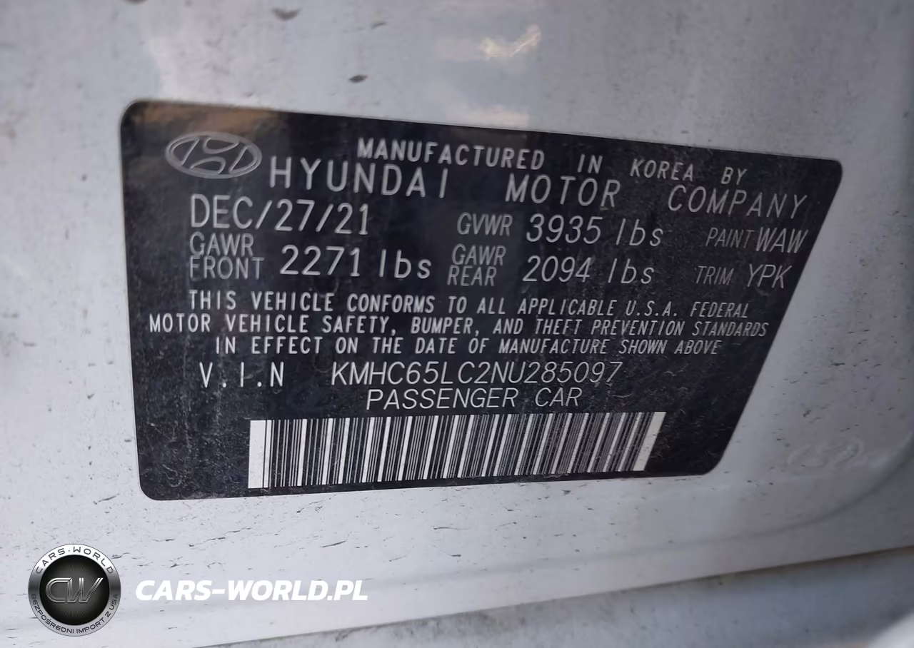 2022 Hyundai Ioniq Hybrid Blue VIN:KMHC65LC2NU285097 - 9