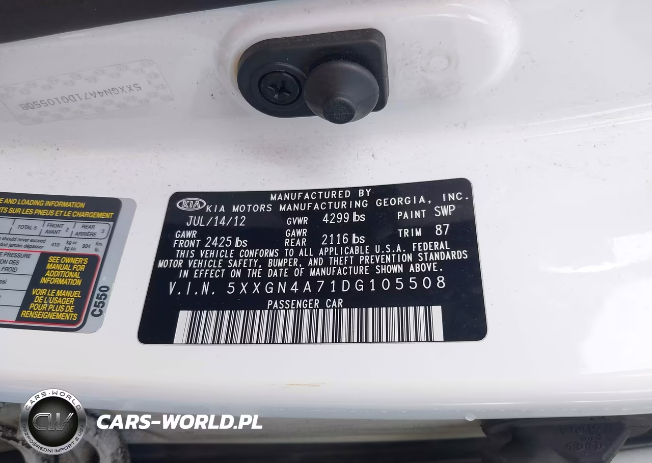 2013 Kia Optima Ex VIN:5XXGN4A71DG105508 - 9