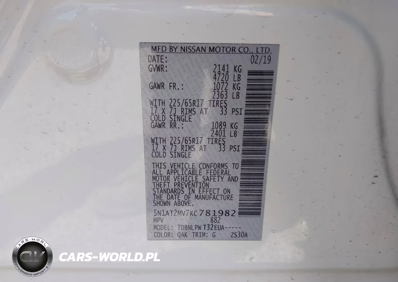 2019 Nissan Rogue S VIN:5N1AT2MV7KC781982 - 9
