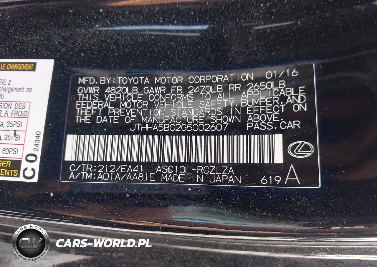 2016 Lexus Rc 200T VIN:JTHHA5BC2G5002607 - 9