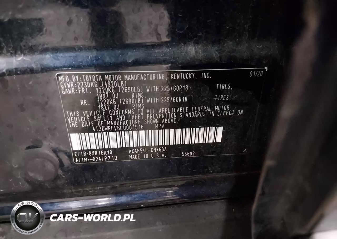 2020 Toyota Rav4 Hybrid Limited VIN:4T3DWRFV6LU001516 - 9