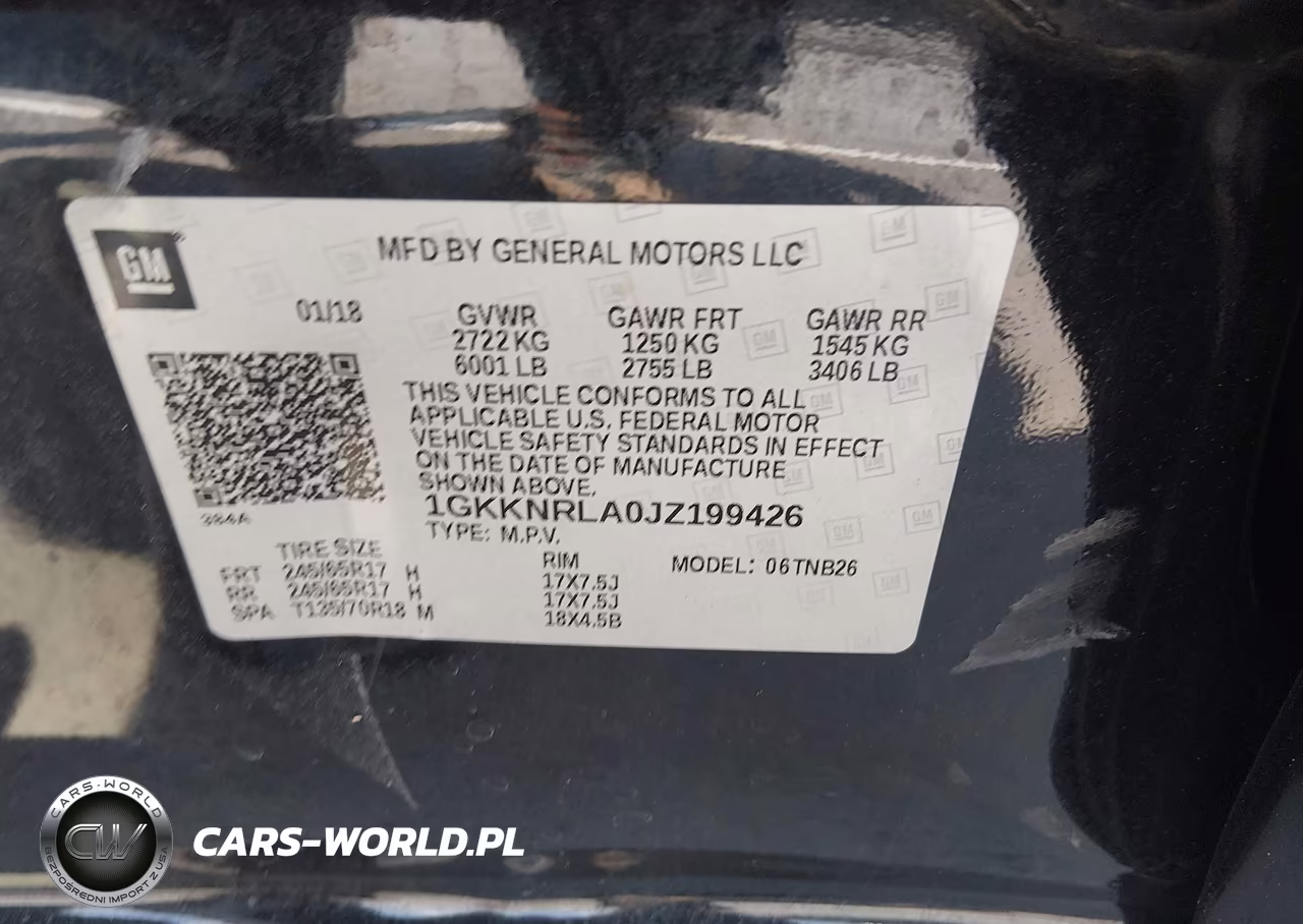 2018 GMC Acadia Sle-1 VIN:1GKKNRLA0JZ199426 - 9