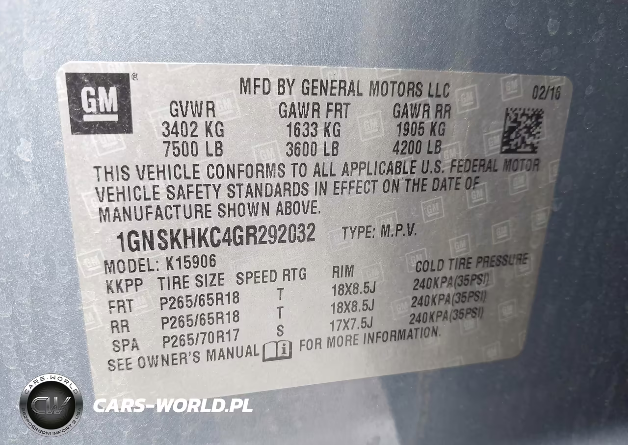 2016 Chevrolet Suburban Lt VIN:1GNSKHKC4GR292032 - 9