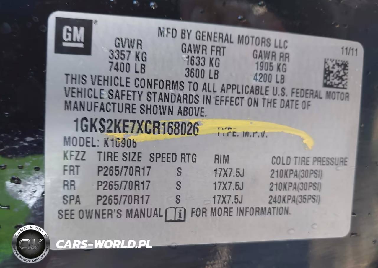 2012 GMC Yukon Xl 1500 Slt VIN:1GKS2KE7XCR168026 - 9
