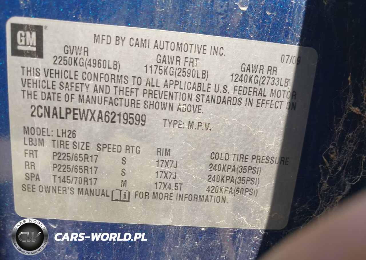 2010 Chevrolet Equinox Lt VIN:2CNALPEWXA6219599 - 9