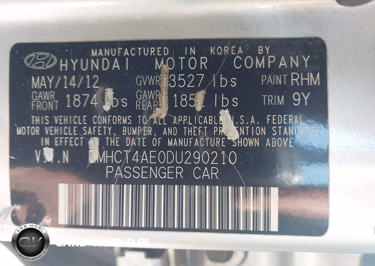 2013 Hyundai Accent Gls VIN:KMHCT4AE0DU290210 - 9