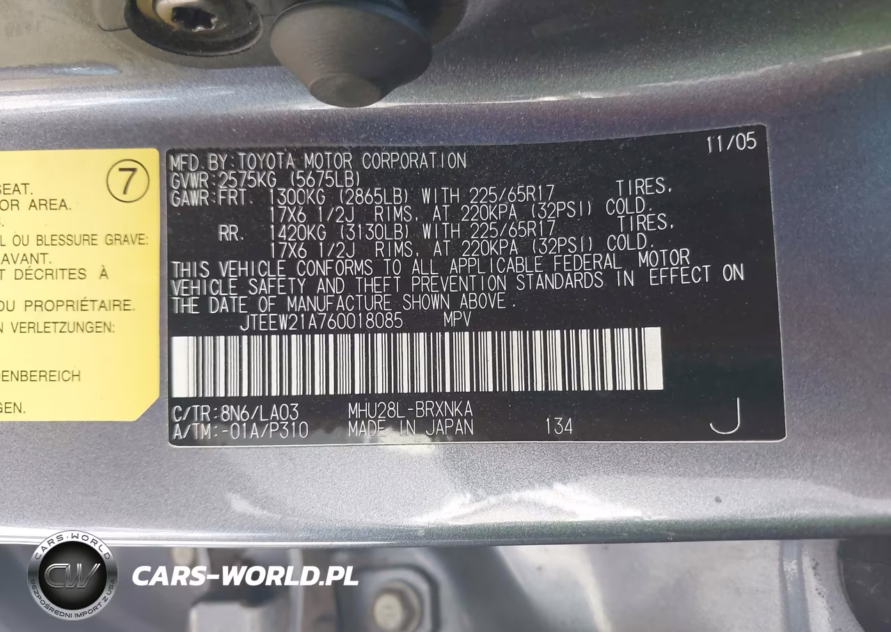 2006 Toyota Highlander Hybrid Limited V6 VIN:JTEEW21A760018085 - 9