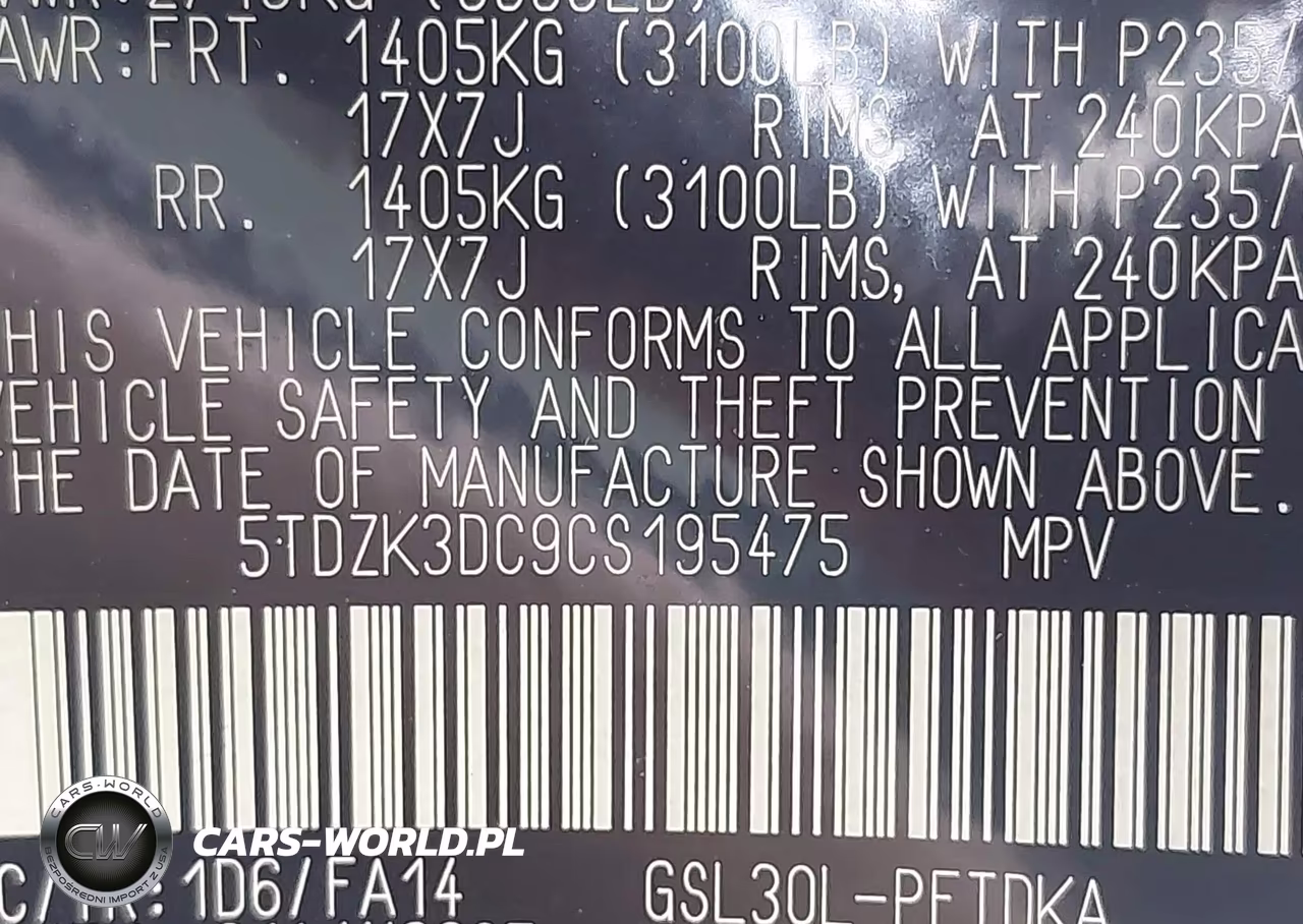 2012 Toyota Sienna Base V6 7 Passenger VIN:5TDZK3DC9CS195475 - 9