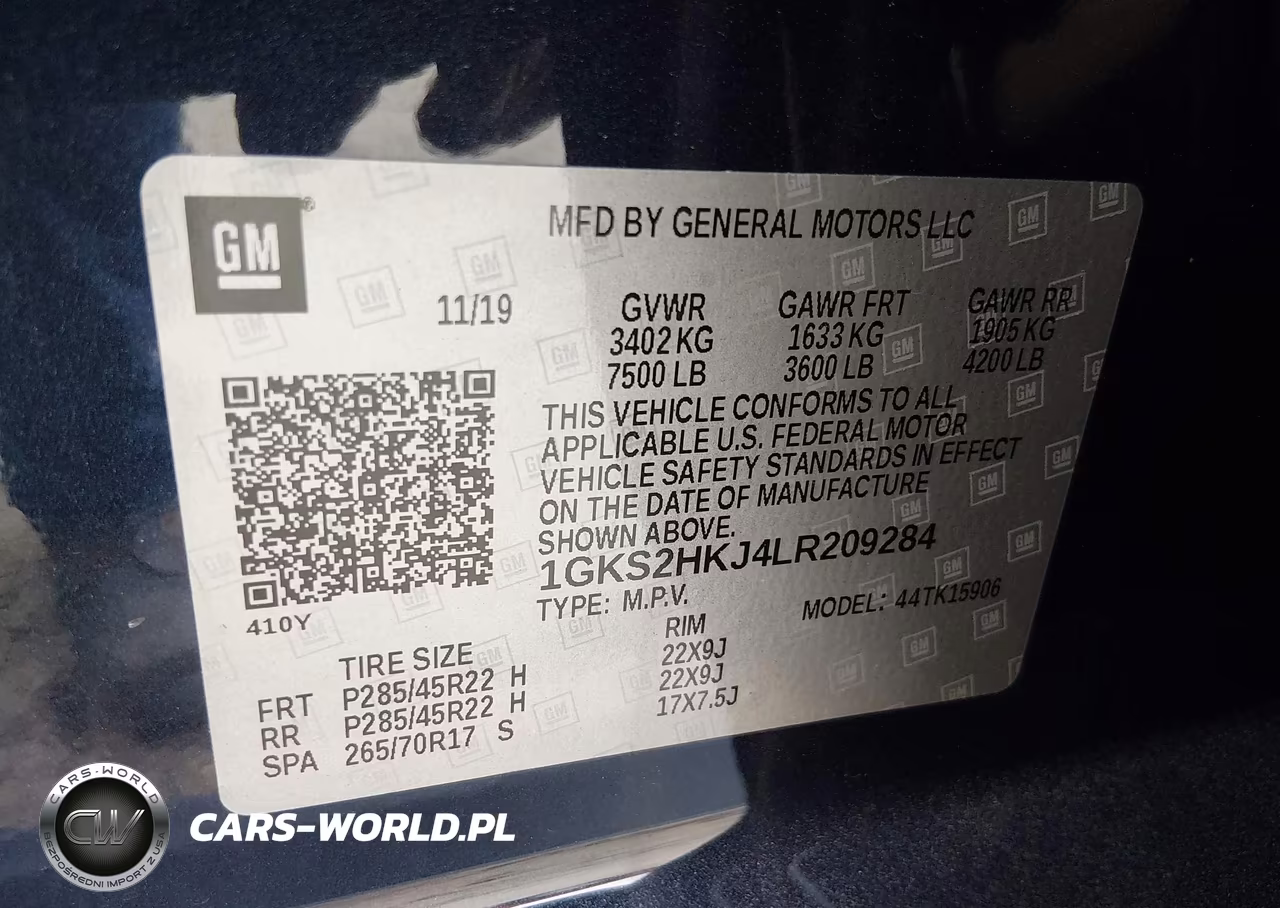 2020 GMC Yukon Xl 4Wd Denali VIN:1GKS2HKJ4LR209284 - 9