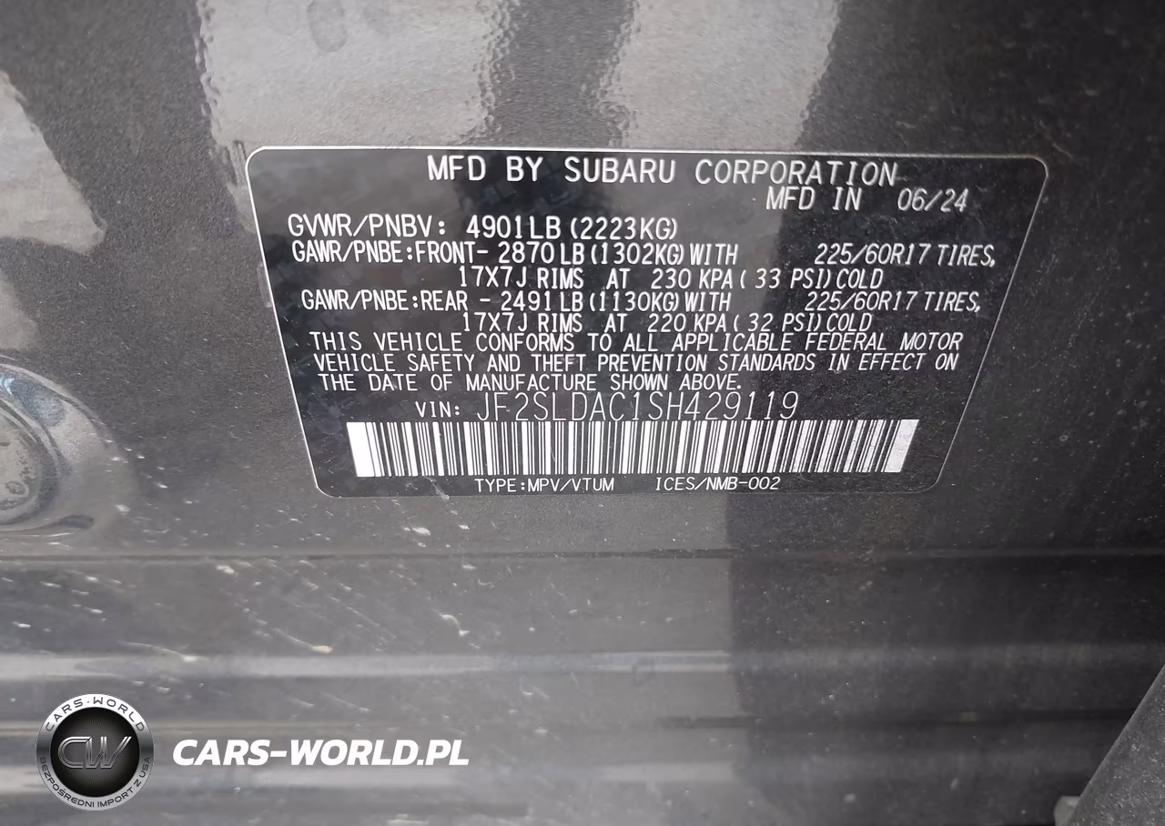 2025 Subaru Forester VIN:JF2SLDAC1SH429119 - 9