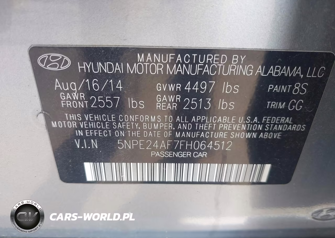2015 Hyundai Sonata Se VIN:5NPE24AF7FH064512 - 9