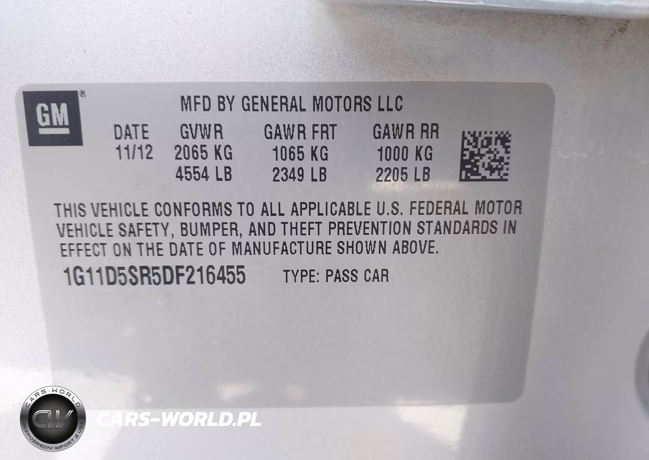 CHEVROLET MALIBU 1LT VIN:1G11D5SR5DF216455 - 9