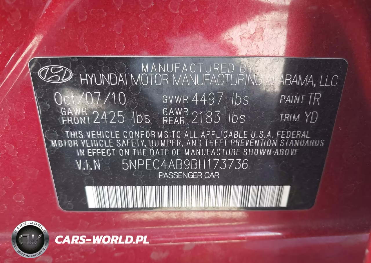 2011 Hyundai Sonata Limited 2.0T VIN:5NPEC4AB9BH173736 - 9