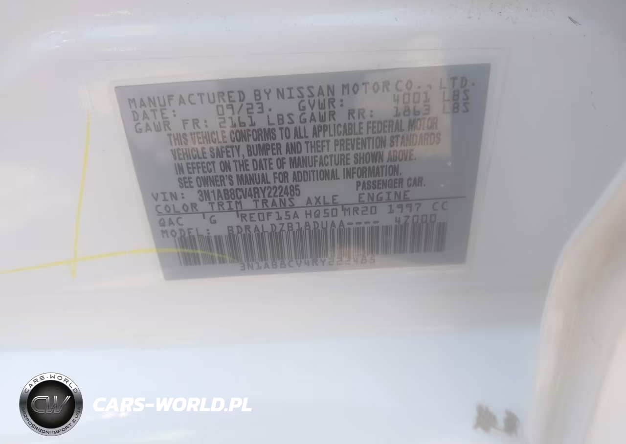 2024 Nissan Sentra Sv Xtronic Cvt VIN:3N1AB8CV4RY222485 - 9