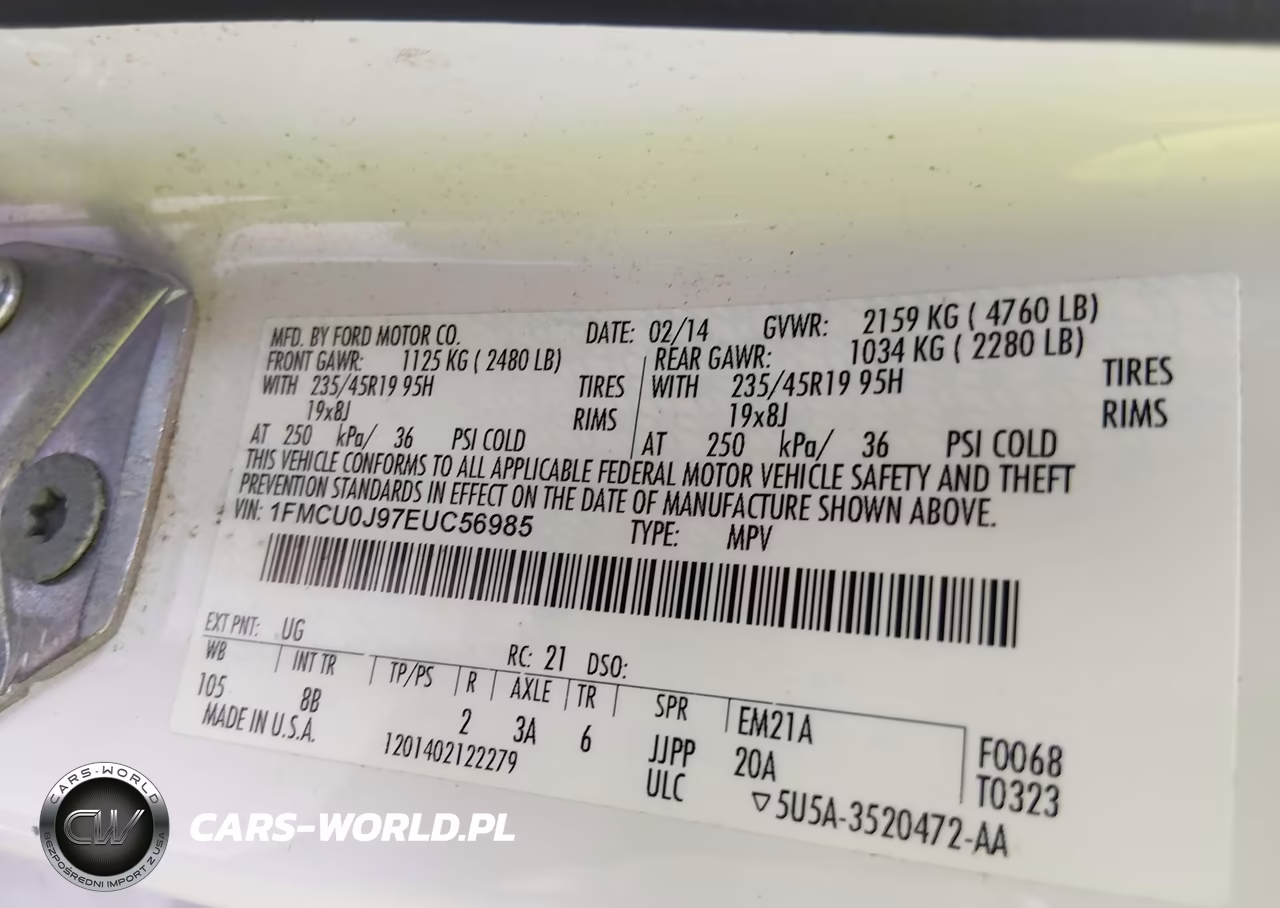 2014 Ford Escape Titanium VIN:1FMCU0J97EUC56985 - 9