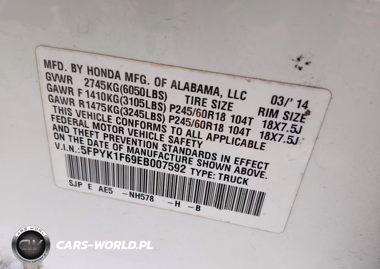 2014 Honda Ridgeline Se VIN:5FPYK1F69EB007592 - 9